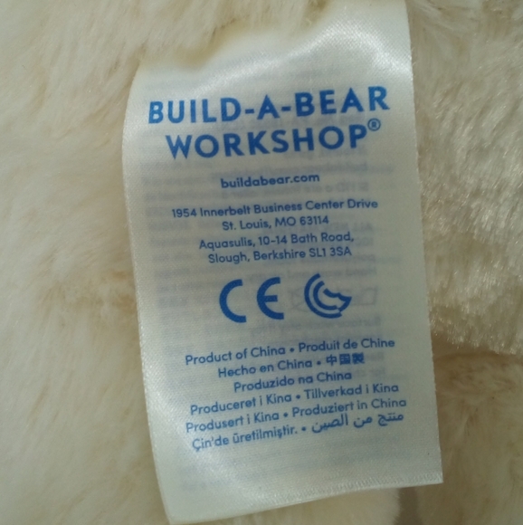 Build-A-Bear Lil Caramel Club Bonus Cream Red Paws Plush Bear 2019 - Picture 4 of 7